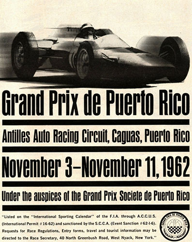 Official poster, 1962 Puerto Rico GP
