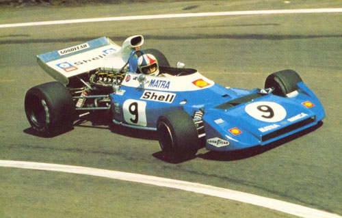 The luckless Chris Amon in Matra's MS120 at ClermontFerrand in 1972