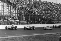 Jim Hurtubise, Walt Hansgen, Dave MacDonald, Len Sutton, 1964 Indianapolis, lap 2