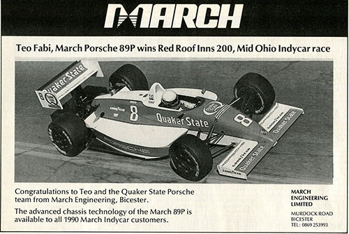 1989 March-Porsche advertisement