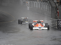 Michael Lyons, Alex Caffi, McLaren M26, Ensign N176, 2018 Monaco GP Historique