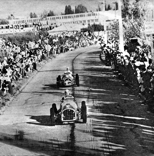 Juan Manuel Fangio, Froiln Gonzlez, Ferrari, 1950 Chilean GP